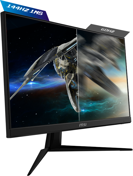 Msi Optix G241 24 Actual Size 23 8 Full Hd 19 X 1080 4ms Gtg 1ms Mprt 144hz 2 X Hdmi Displayport Amd Freesync Anti Glare Frameless Design Backlit Led Ips Gaming Monitor Newegg Com