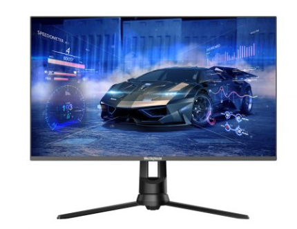 a monitor with a sport car image as screen