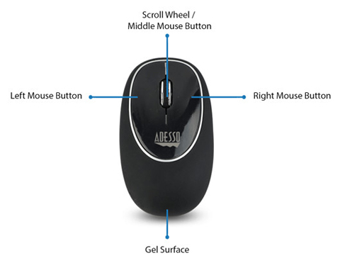 Replacement for Adesso IMOUSEE60B
