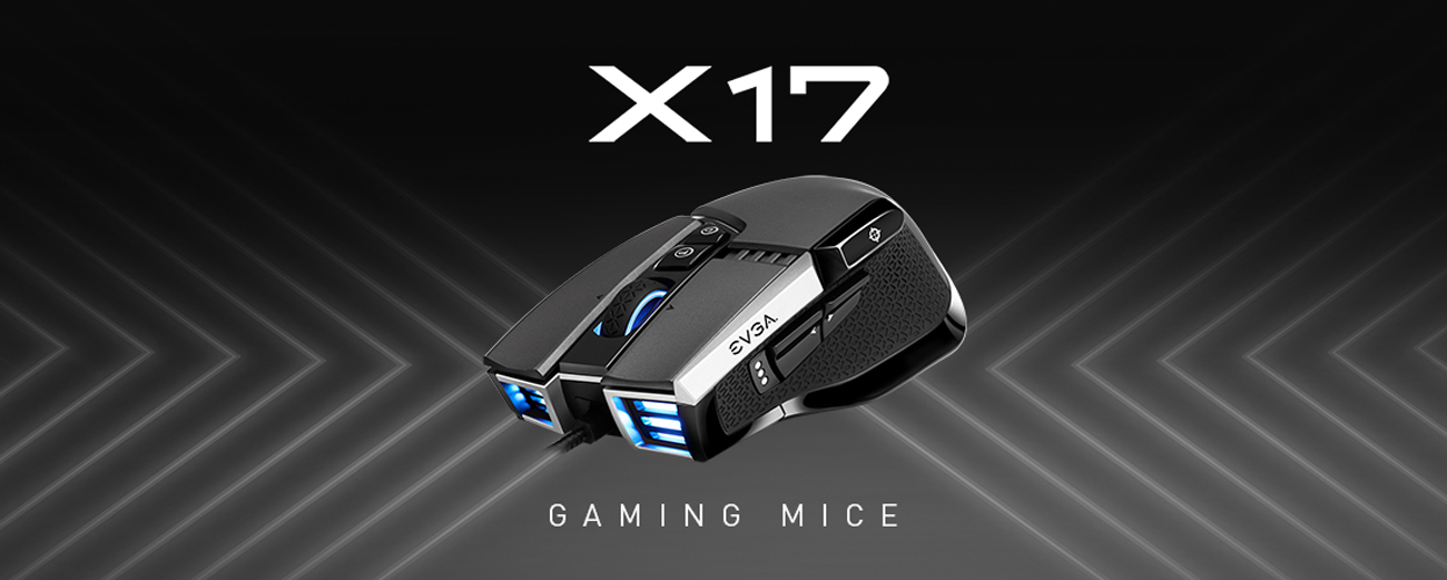 evga x17 wired gaming mouse black