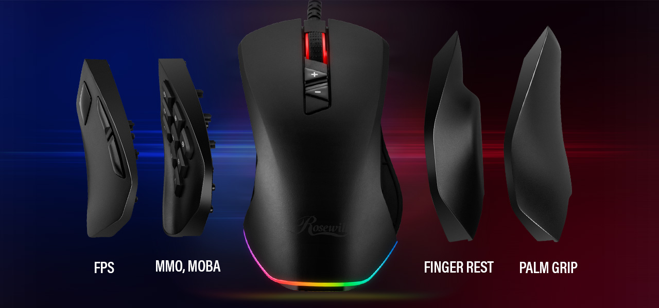 gaming mouse with finger rest