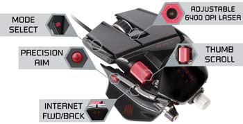 Mad Catz R.A.T. 7 Gaming Mouse - Precision Aim Mode