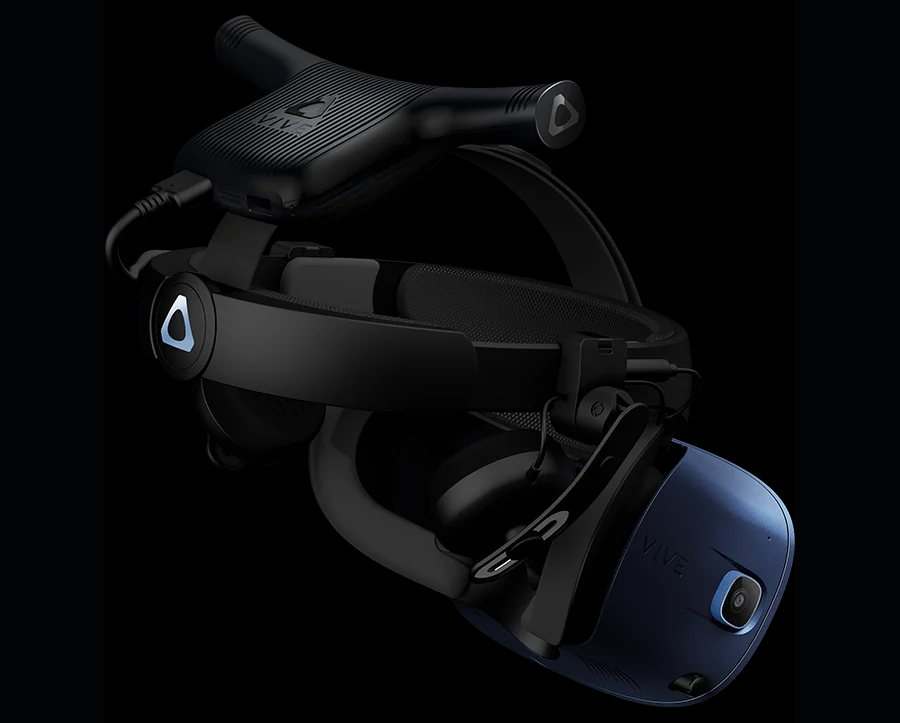 detail of the back side of the HTC VR Headset
