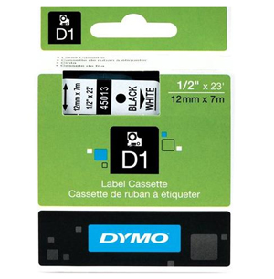 Dymo 45013 D1 Standard Tape Cartridge for Dymo Label Makers