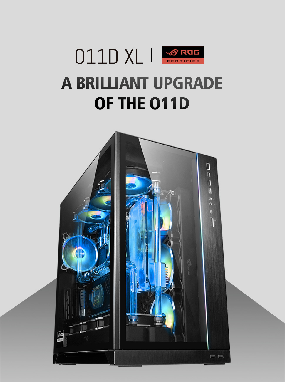 LIAN LI O11 Dynamic XL ROG Black Full Tower Gaming Computer Case 