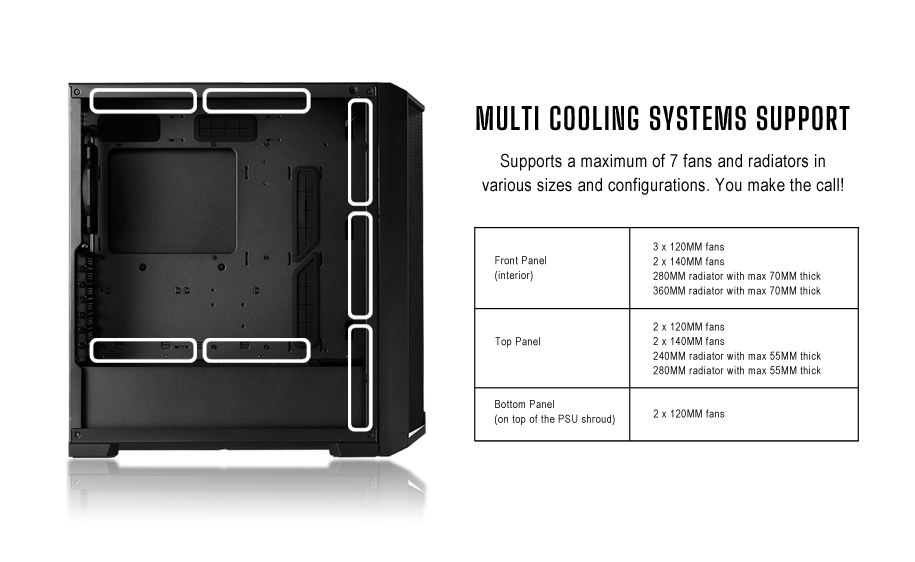 Lian Li LANCOOL 215 X Mid Tower Computer Case/Gaming Cabinet - Black I  Support E-ATX/ATX/M-ATX/ITX Motherboard I 2 x 200 mm ARGB Fans (Front) I 1  X