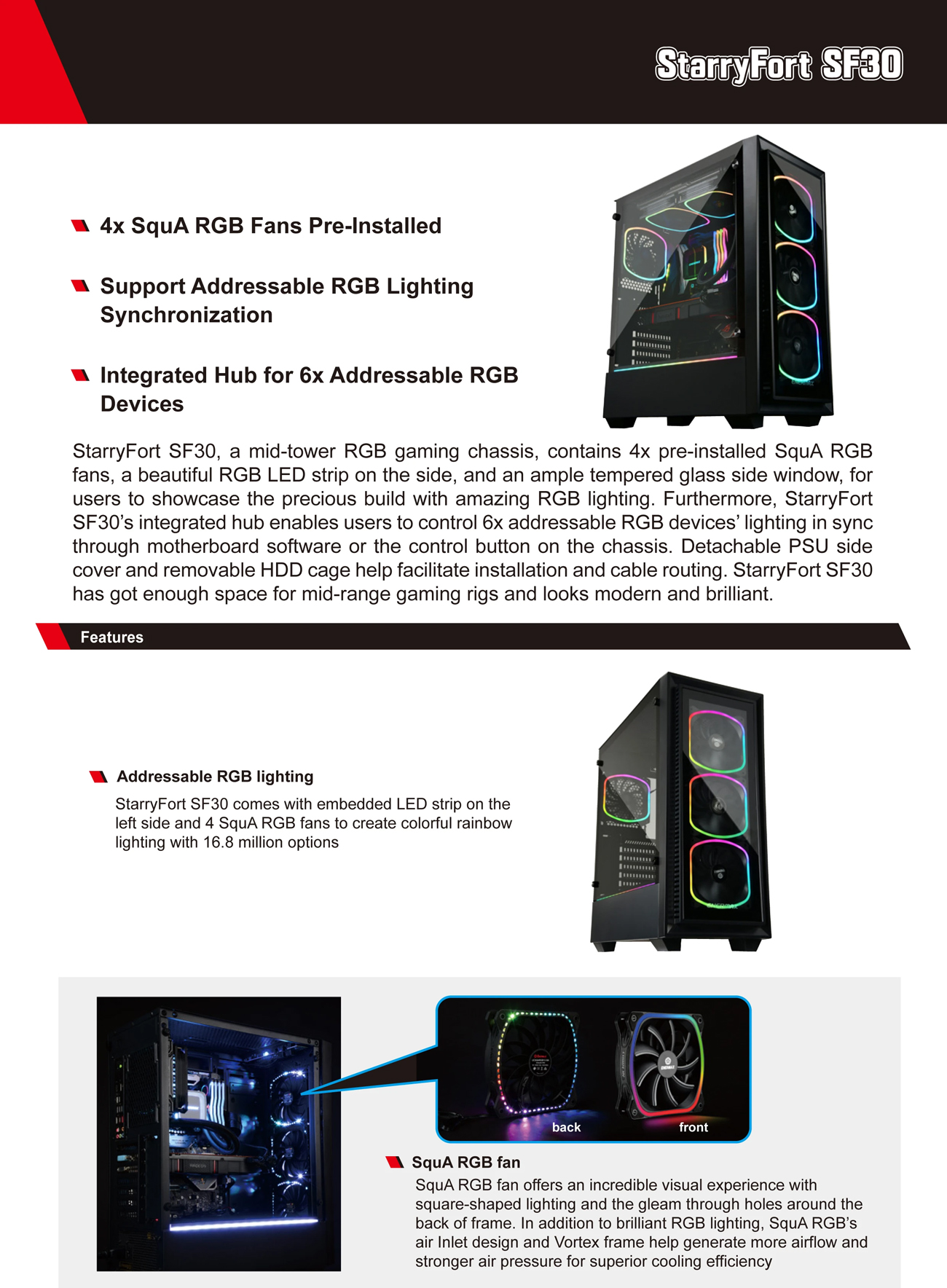 Enermax StarryFort SF30 RGB Gaming Computer Case