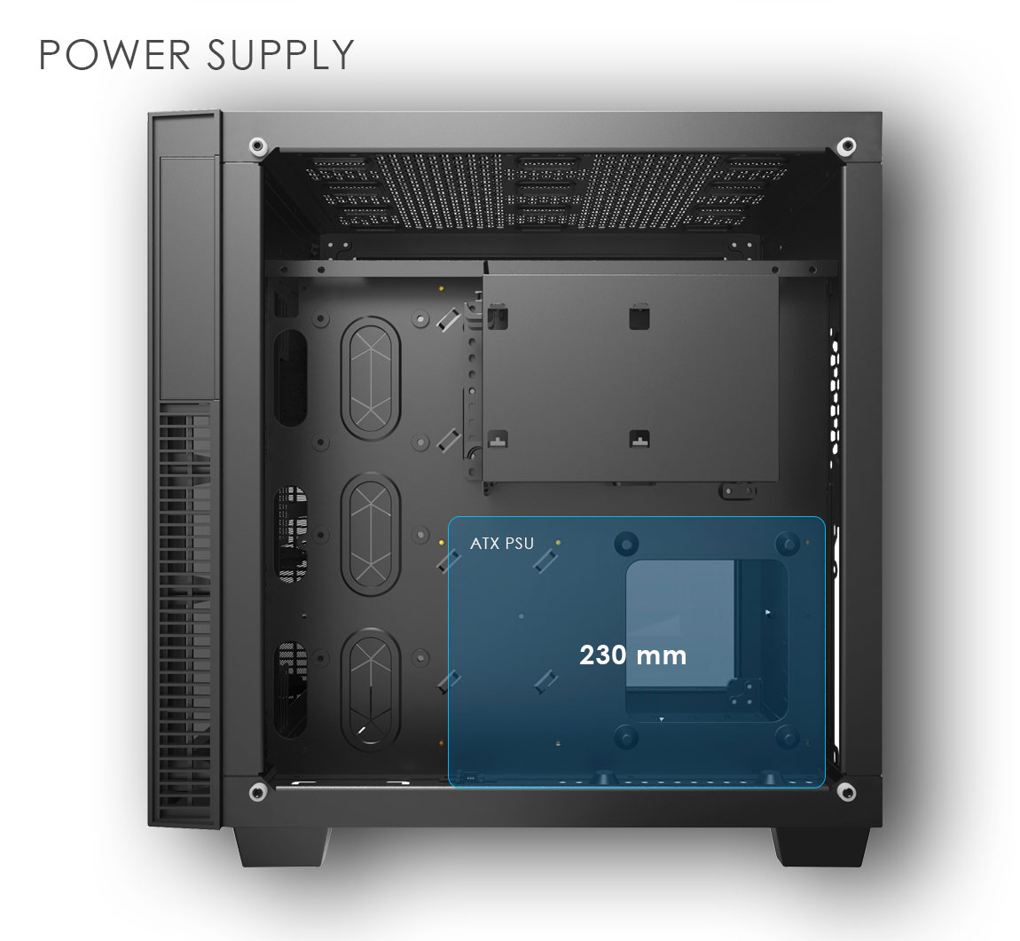 Anidees Ai Crystal Cube Lite Atx Desktop Case anidees AI Crystal Cube V2 Dual Chamber Tempered Glass EATX /ATX PC