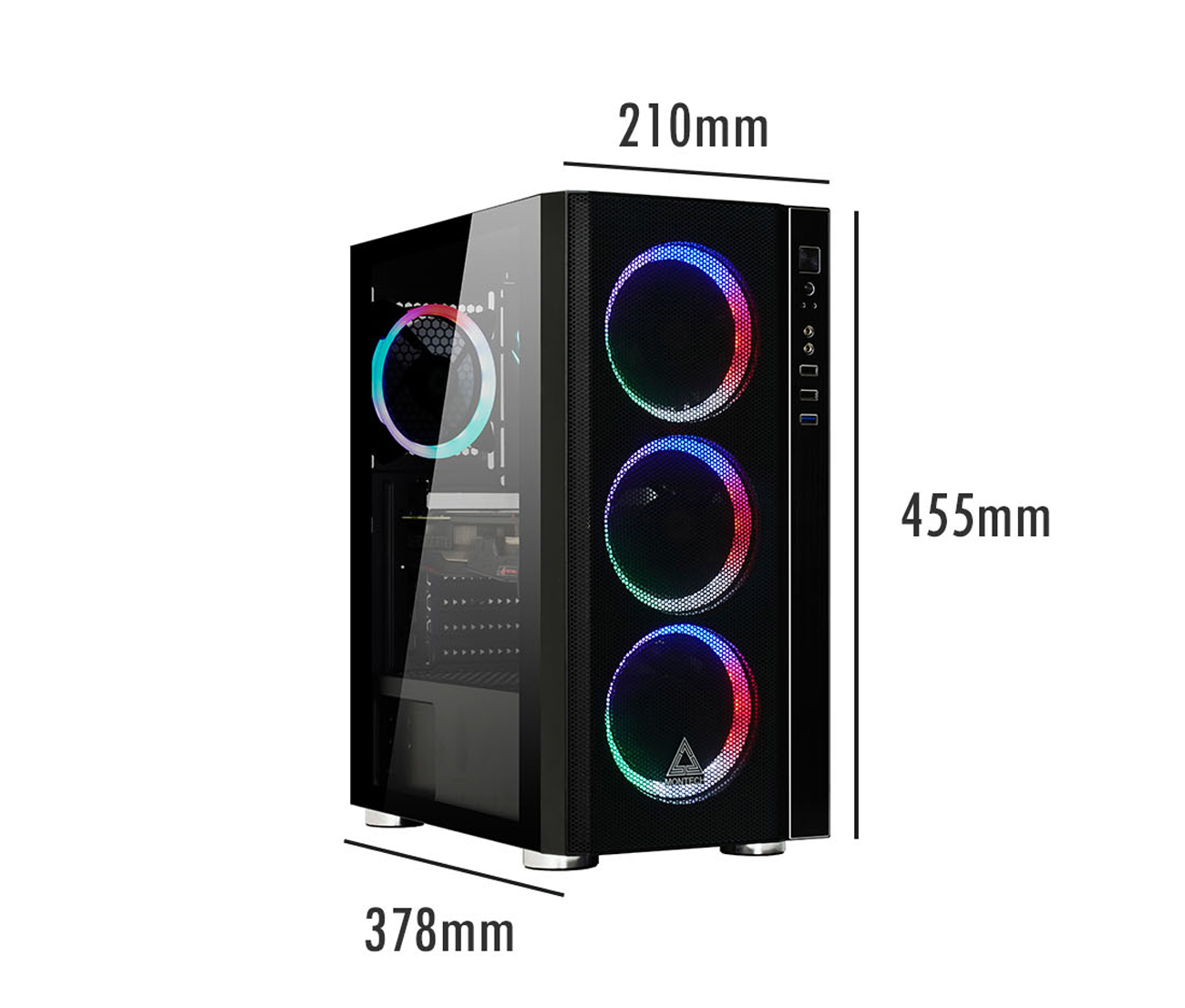 Montech FIGHTER 600 ATX Mid-Tower Computer Gaming Case/ Pre-Installed ...