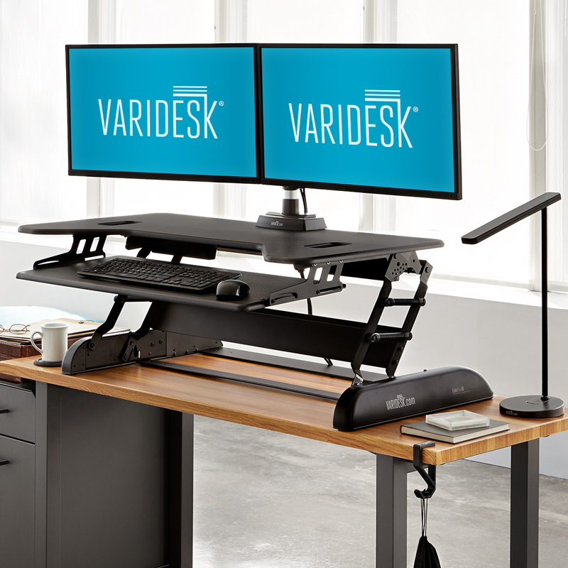 Varidesk Cube Plus 40 Height Adjustable Two Tier Standing Desk