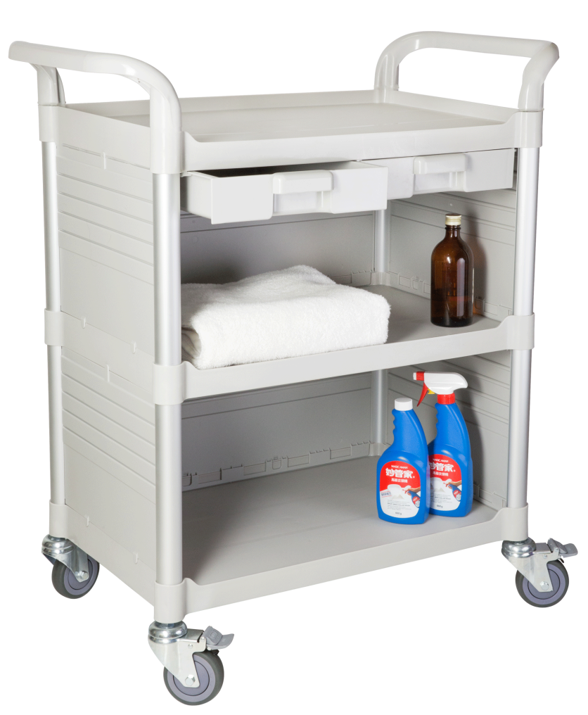 JaboEquip, Commercial 3 Tier Hospital Cart with drawers Medical Cart ...