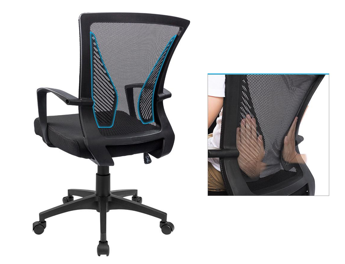 Furmax Office Chair Mid Back Swivel Lumbar Support Computer