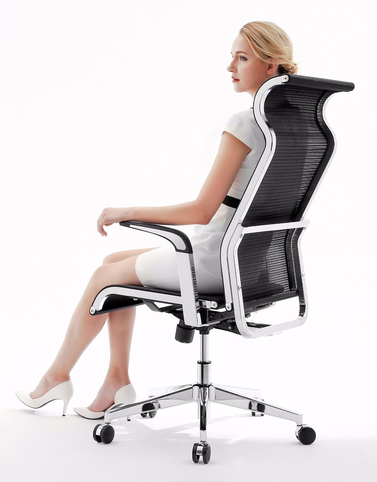 Sihoo X1 Executive High Back Mesh Ergonomic Office Chair Computer Chair With Large Headrest Adjustable Swivel Task Chair Black Newegg Com