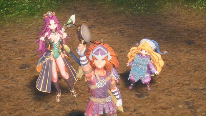 screenshot2 for Trials of Mana showing three female characters