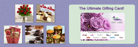 1-800-Flowers Gift Card Banner with Products