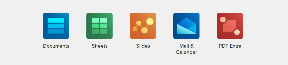 five software icons for OfficeSuite
