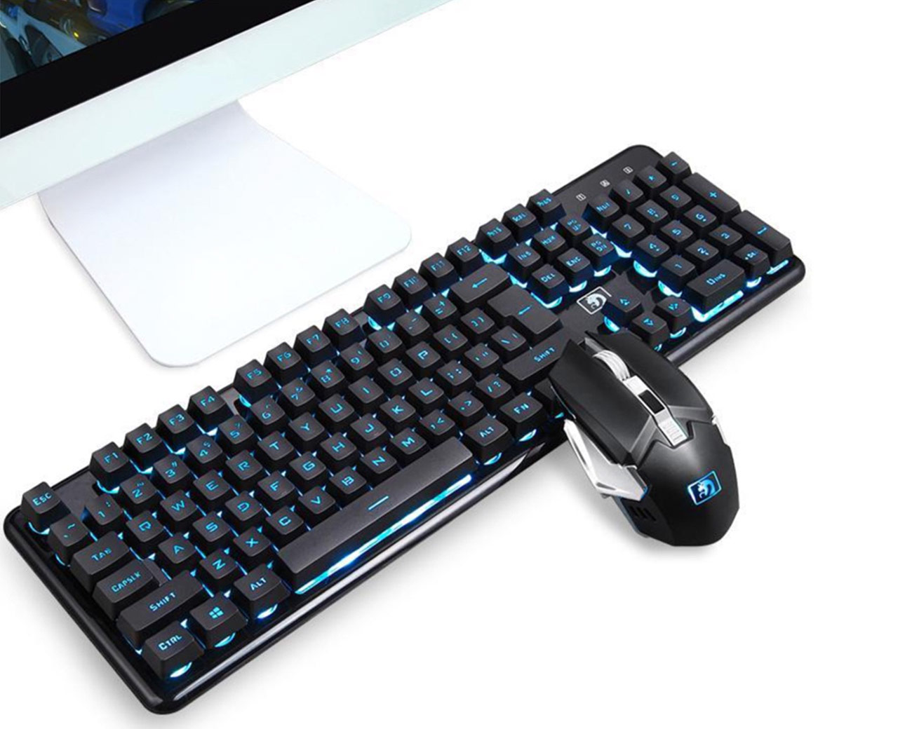 E Sport Wireless Charging Glowing Manipulator Gaming Keyboard And Mouse Set Newegg Com