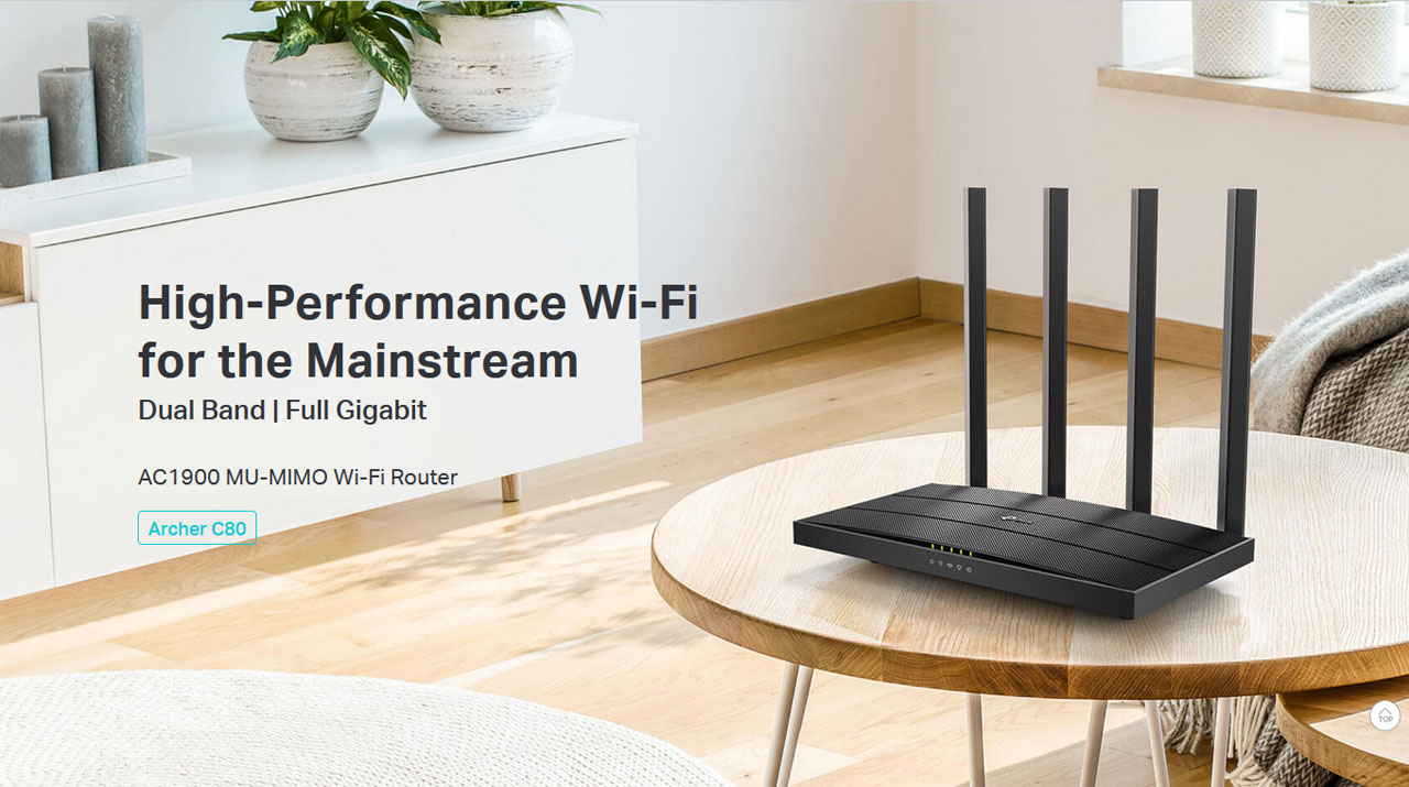TPLink Archer C80 AC1900 Wireless MUMIMO WiFi Router