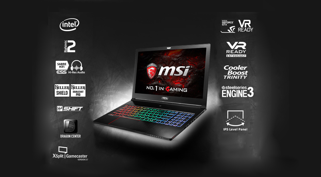 MSI GS Series GS63VR Stealth Pro-422 15.6" Intel Core i7