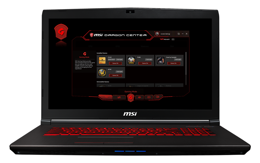 msi gaming center update