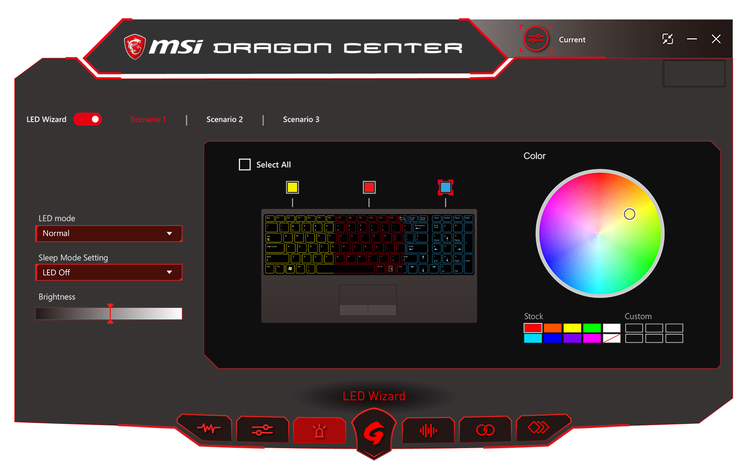 msi software controll rgb