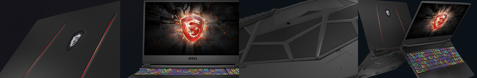 Different Angles of the Gigabyte GE63 Raid Gaming Laptop