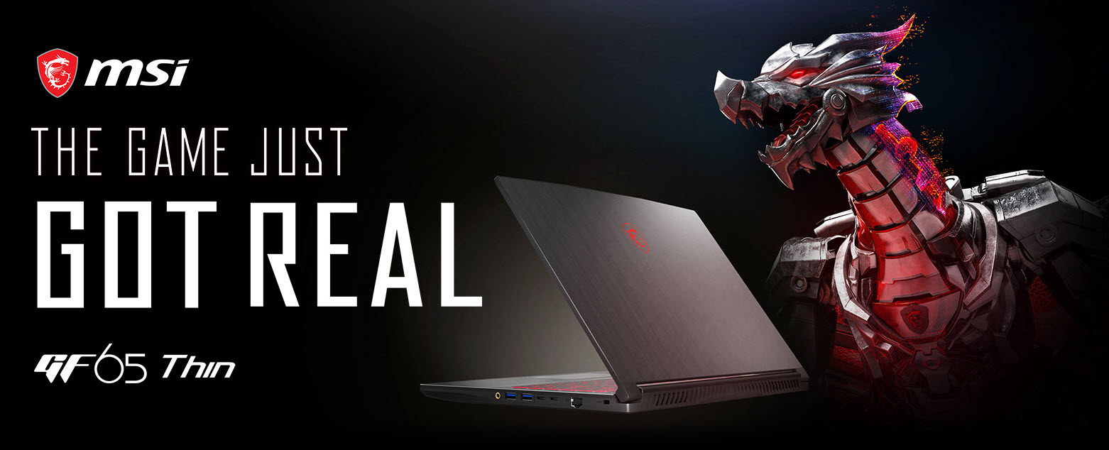 MSI GF65 THIN 9SD-251 Gaming Laptop Intel Core i5-9300H 2.40 GHz 15.6 ...