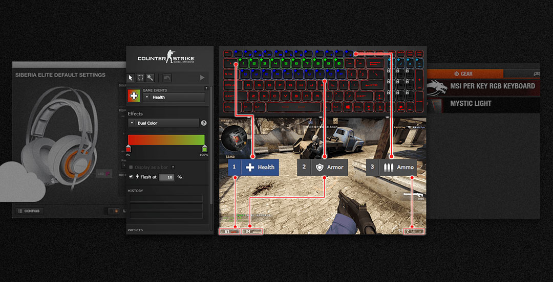 Software UI of programmable keyboard