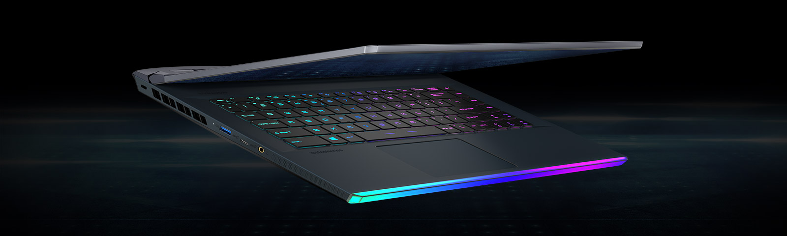 The angle to show RGB backlit keyboard