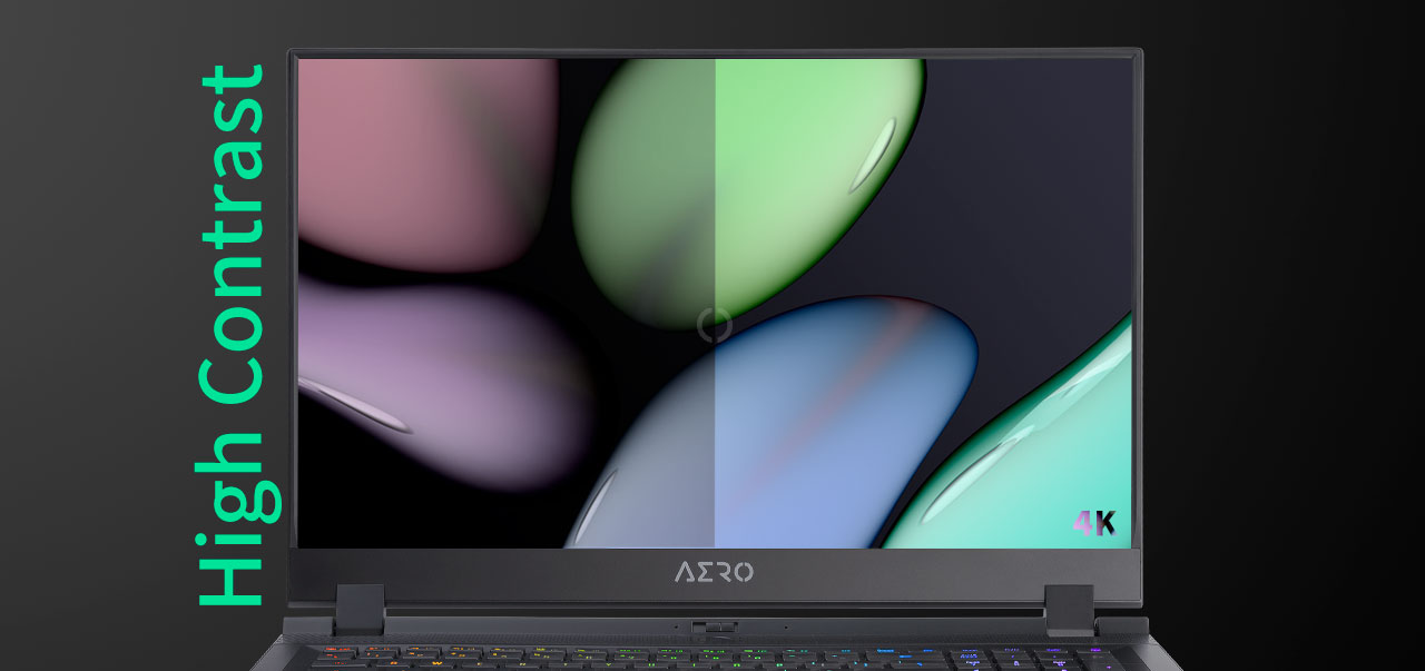 one image splited into two, showing different effect between 4K and others