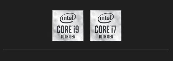 Intel 10th Gen Core i7 and i9 logo.