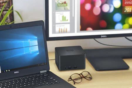 Dell Latitude E7470 connects to a dock