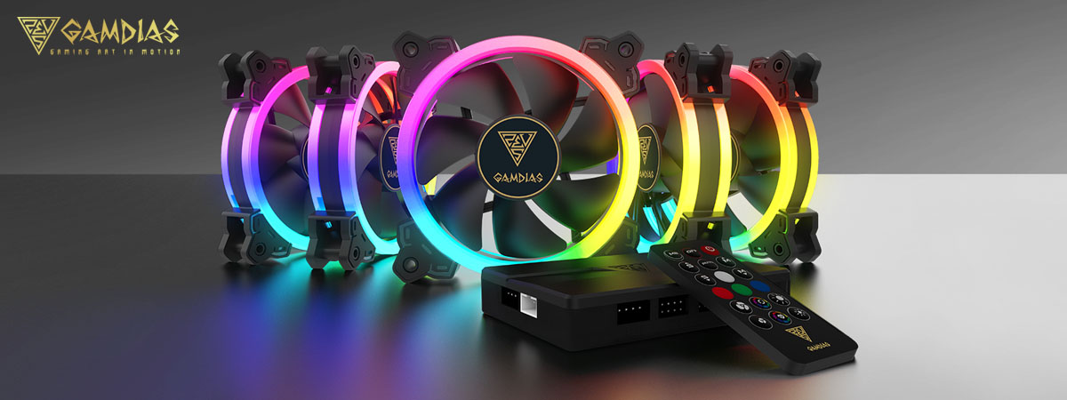 Gamdias Aeolus M1 1205r 120mm Rgb 5 In 1 Fan Pack With Controller And