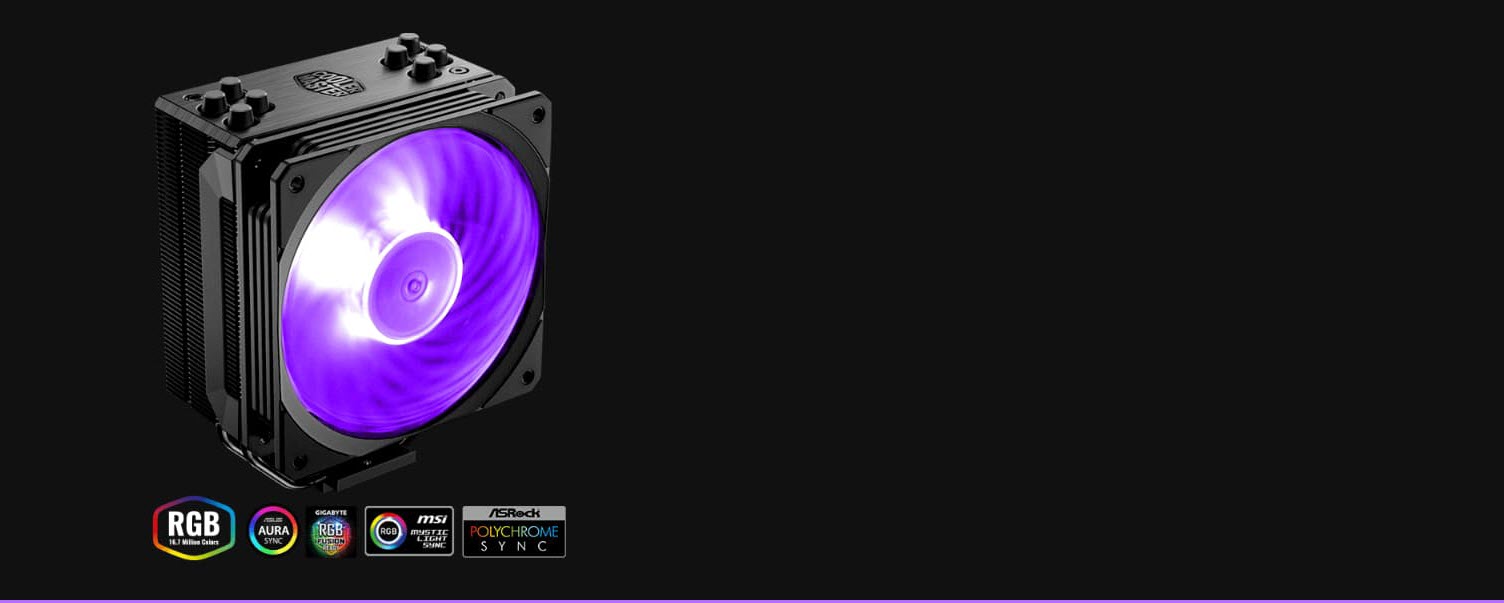 Cooler Master Hyper 212 Black Ed. RGB Intel/AMD CPU Cooler