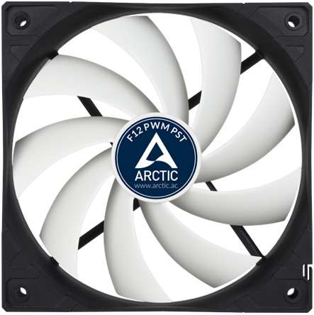 the front view of ARCTIC F12 PWM PST 120mm Case Fan