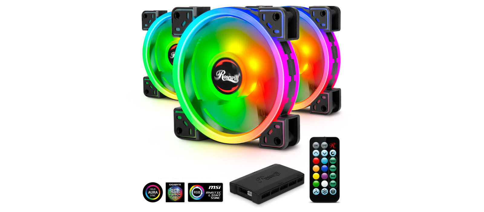 Rosewill RGBF-S12003 (3-Pack) 120mm Addressable RGB and | www.rosewill.com