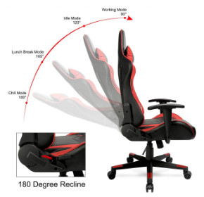 Vitesse Gaming Office Chair with Carbon Fiber Design, High Back Racing Style Seat, Swivel ...