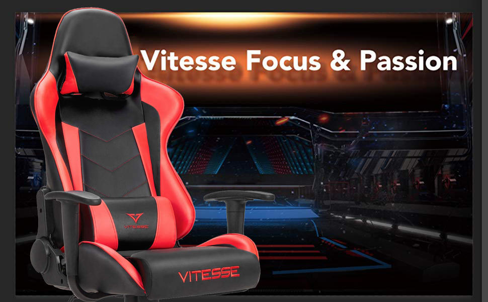 Vitesse Gaming Office Chair with Carbon Fiber Design, High Back Racing