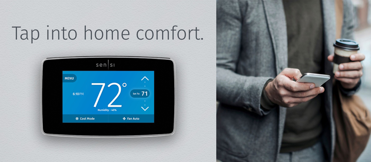 Emerson Sensi Touch Wi-Fi Thermostat For Smart Home With Touchscreen ...