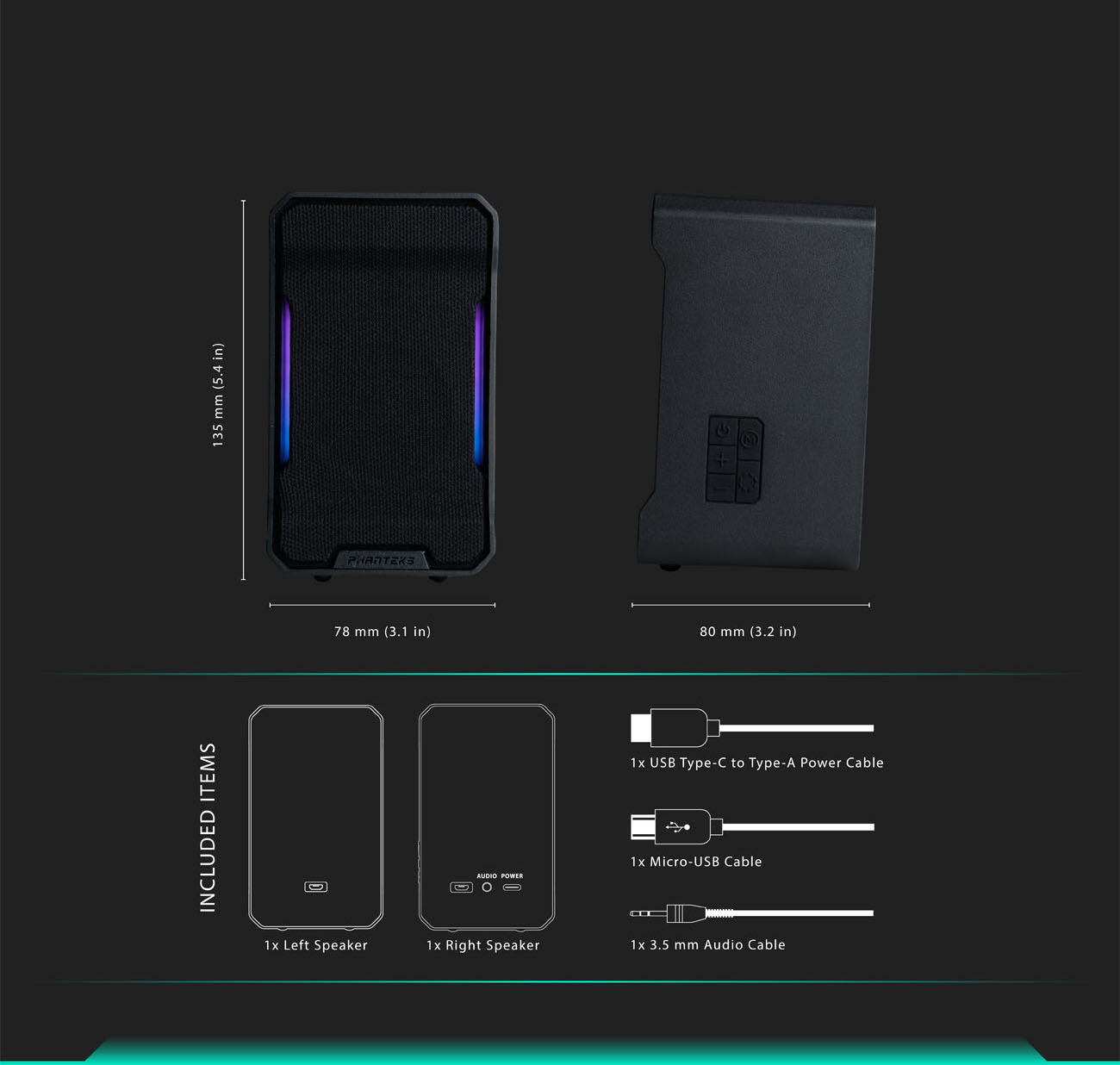 Phanteks Evolv Sound Mini, Compact, Gaming Speaker overview