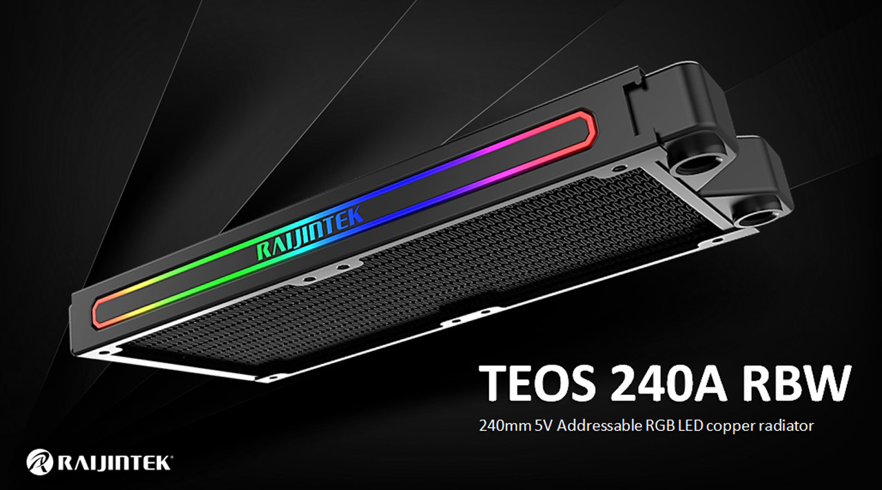 Teos 240a Rbw 240mm Copper Radiator With Addressable Rgb Compatible With Asus Msi 5v Add Header Newegg Com