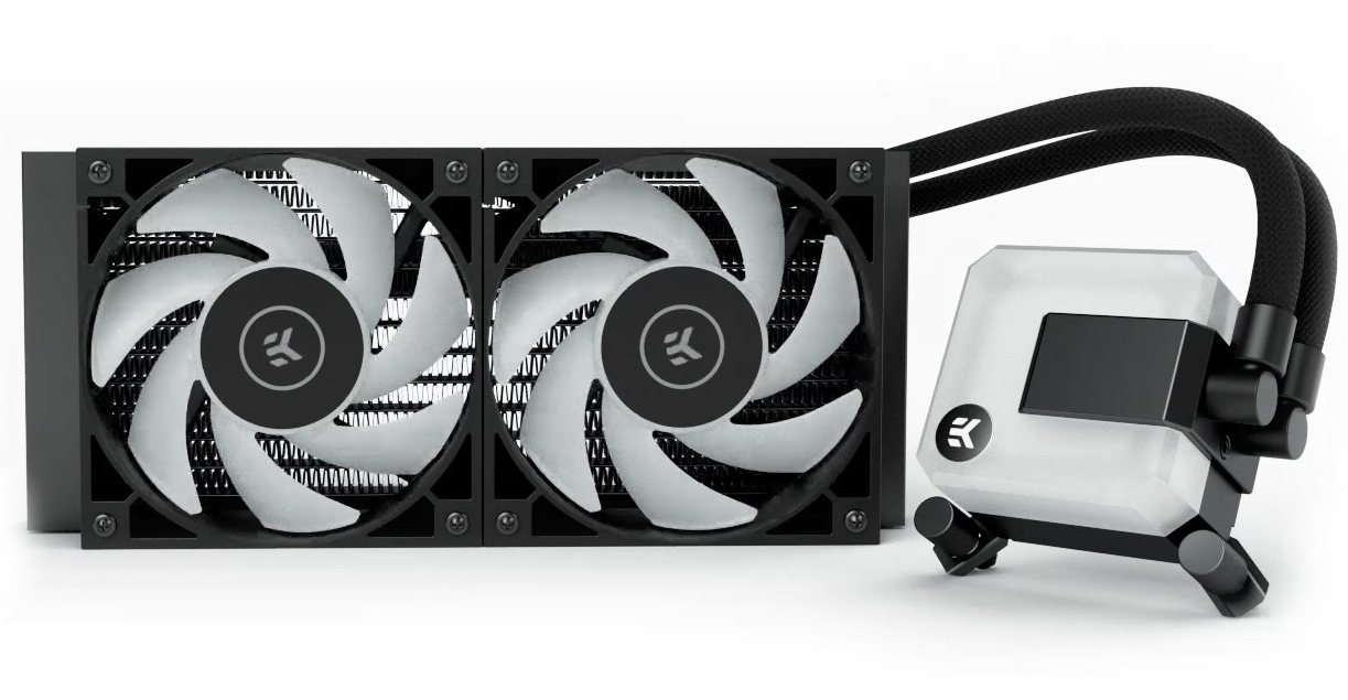 EK 240mm AIO D-RGB All-in-One Liquid CPU Cooler with EK-Vardar High ...