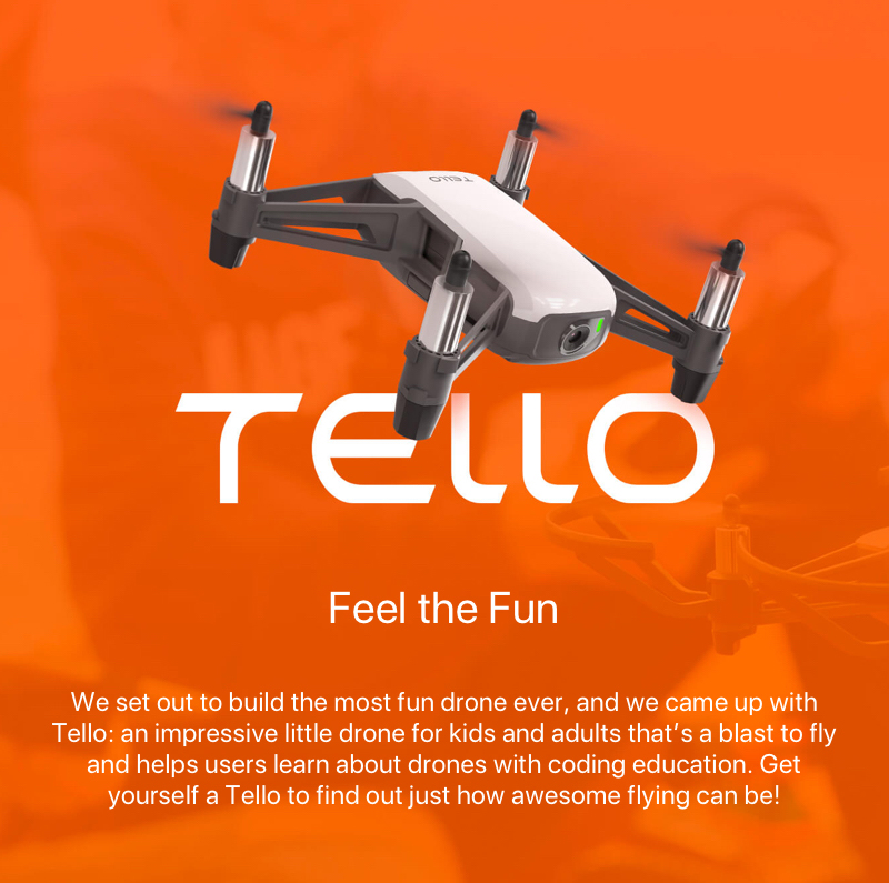 drone dji tello hd 720p