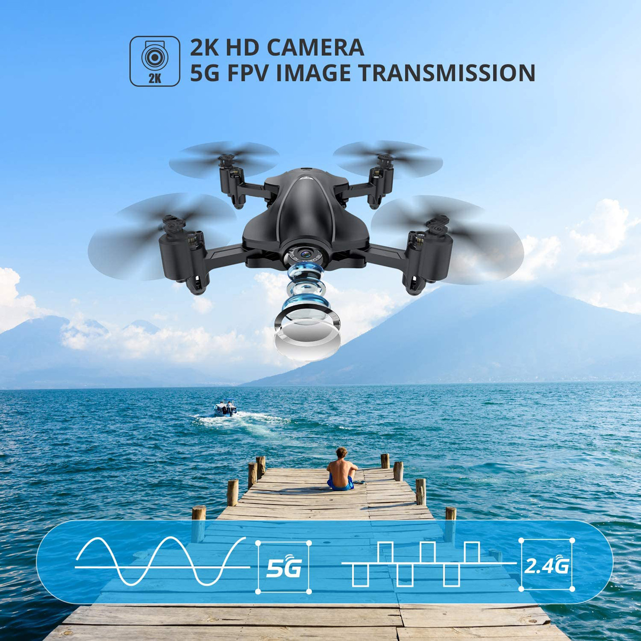 HOLY STONE HS165 1080P QUADCOPTER CAMERA DRONE 