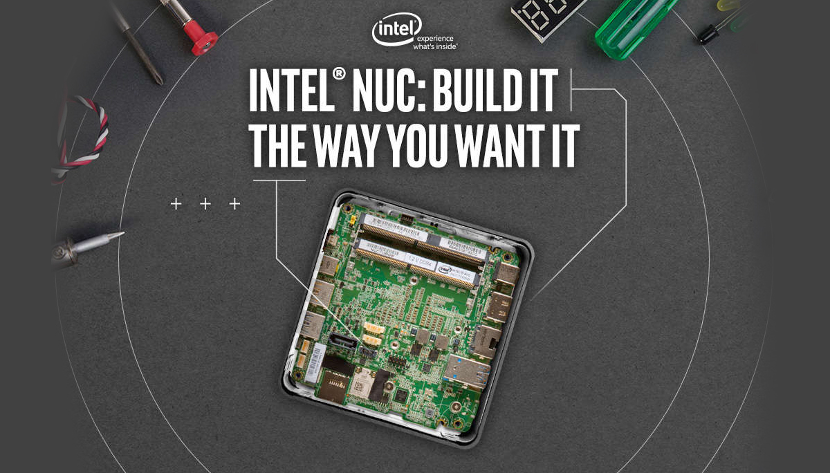 Intel NUC BOXNUC8I3CYSM1 with Its Top Cover Removed Showing Its Components
