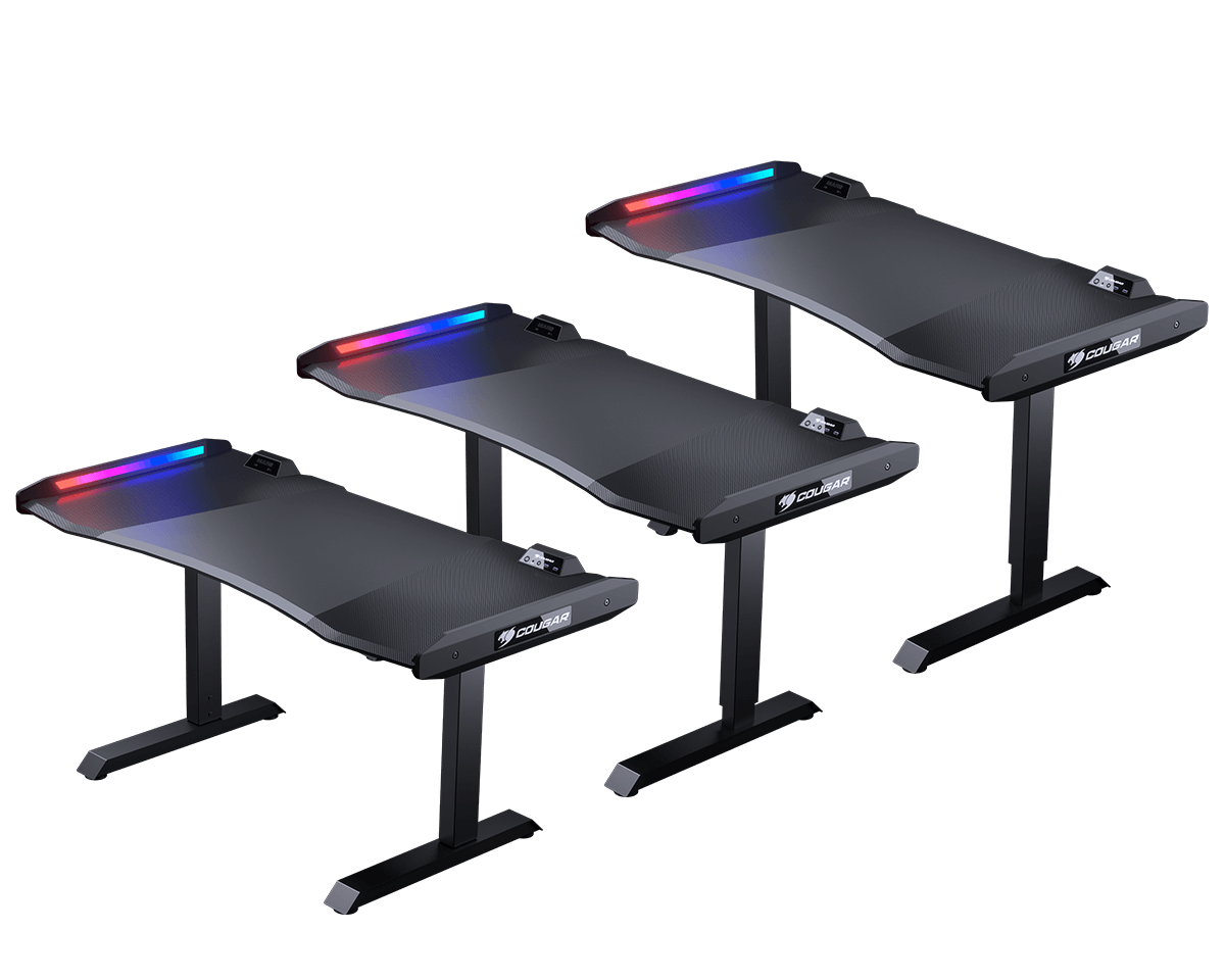 COUGAR MARS gaming desk provides: 3 Different Sizes