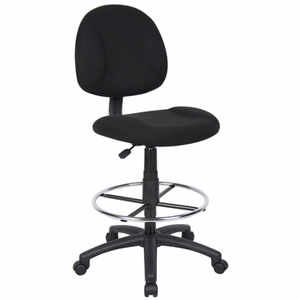 Boss Office Products B1615-BK Boss Drafting Stool with Footring