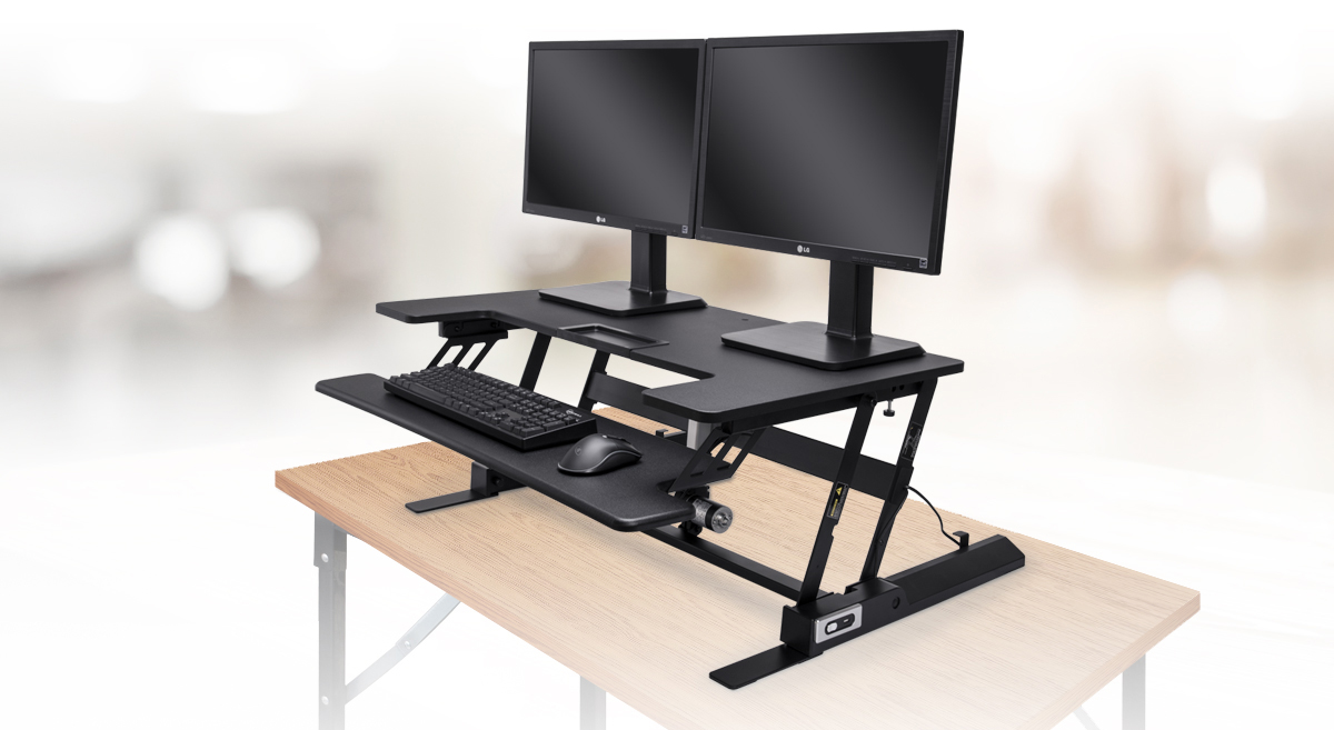 Electrical Desk Riser Standing Desk Sit To Stand Desktop 36