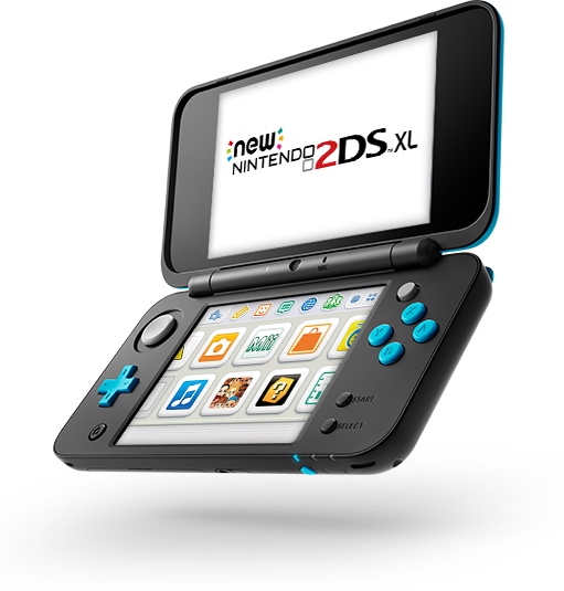 New 2DS XL Black + Turquoise with Mario Kart 7 -