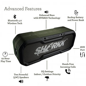 sharkk commando bluetooth speaker